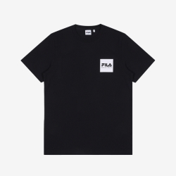 Fila Box Logo - Miesten Poolopaita - Mustat | FI-71250